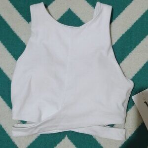 NWT-- Athleta Conscious Cut Out Crop in White, XS